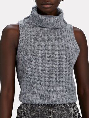 Sablyn "Saige" Cashmere Turtleneck in "Tornado" Grey, size XS